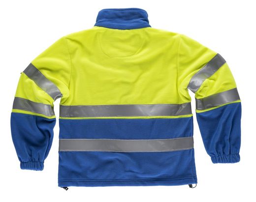 Zweifarbiges Fleece, Reißverschluss, 2 reflektierende Bänder an Brust, Rücken und Ärmeln Azulina AV Yellow