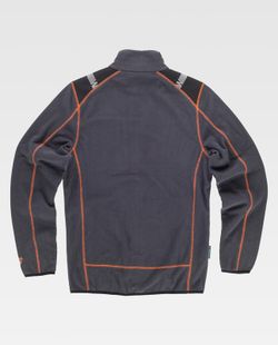 Polar de color Gris oscuro+Negro+Naranja Fluor
