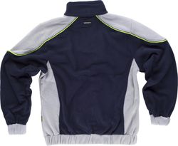 Linie 5 Fleece mit Reißverschluss, kombinierten Schultern, reflektierenden Paspeln Navy Light Grey