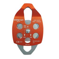 POLEA DOBLE de aluminio para cuerdas de hasta 16 mm EN 12278