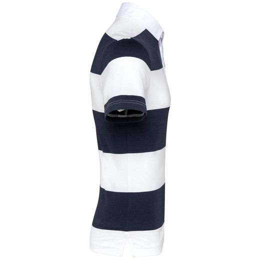 Polo rugby a righe maniche corte unisex