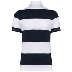 Gestreiftes Polohemd mit kurzen Ärmeln, Unisex