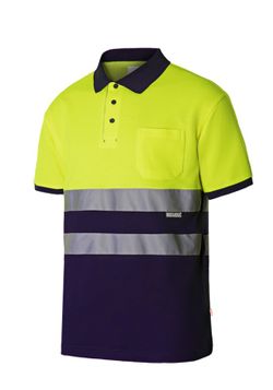 Polo algodón bicolor mc av Velilla 305513