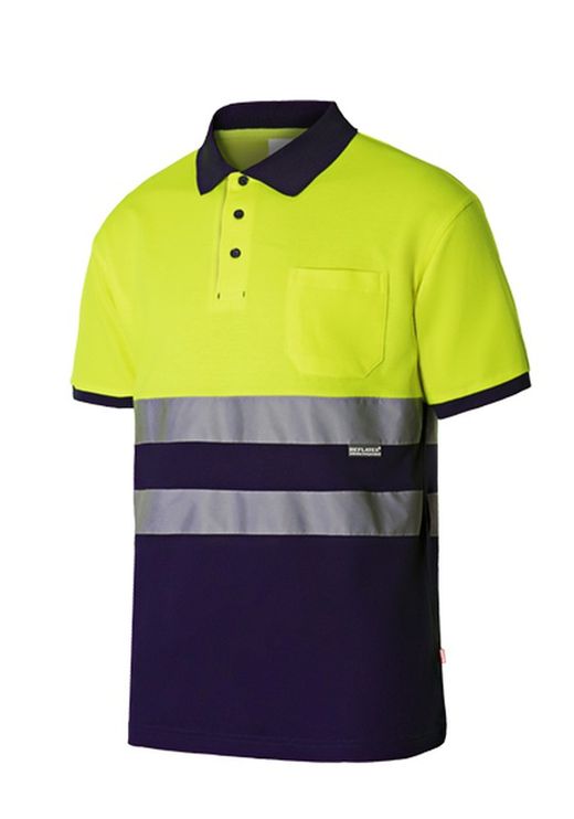 Polo algodón bicolor mc av Velilla 305513