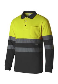 Polo algodón bicolor ml av Velilla 305515