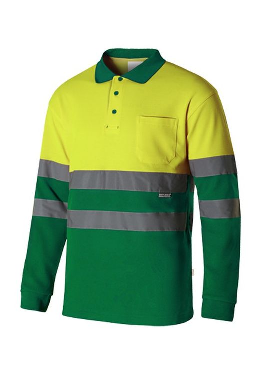 Polo algodón bicolor ml av Velilla 305515