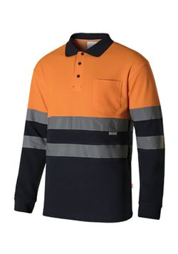 Polo algodón bicolor ml av Velilla 305515