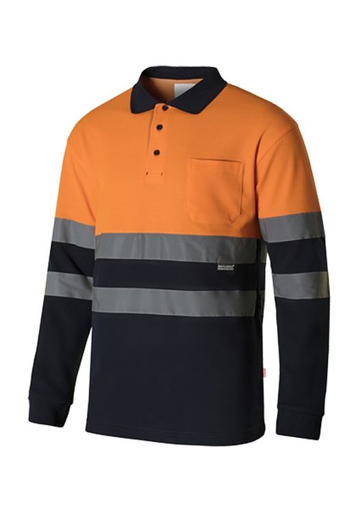 Polo algodón bicolor ml av Velilla 305515