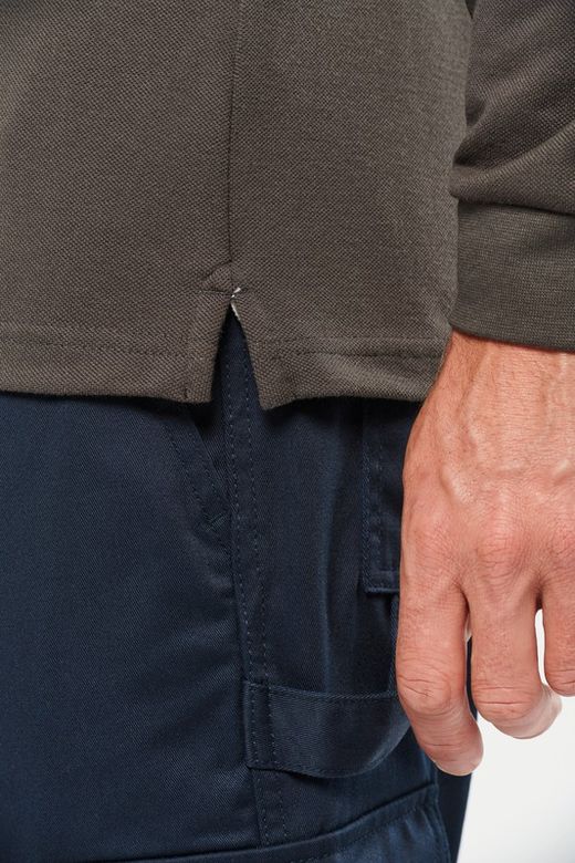 Antibakterielles Langarm-Polo für Herren