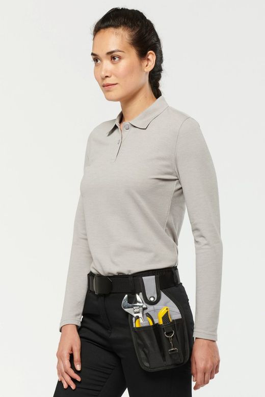 Antibakterielles Langarm-Polo für Frauen