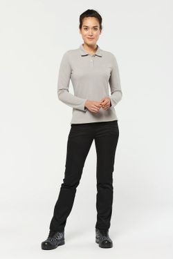 Antibakterielles Langarm-Polo für Frauen