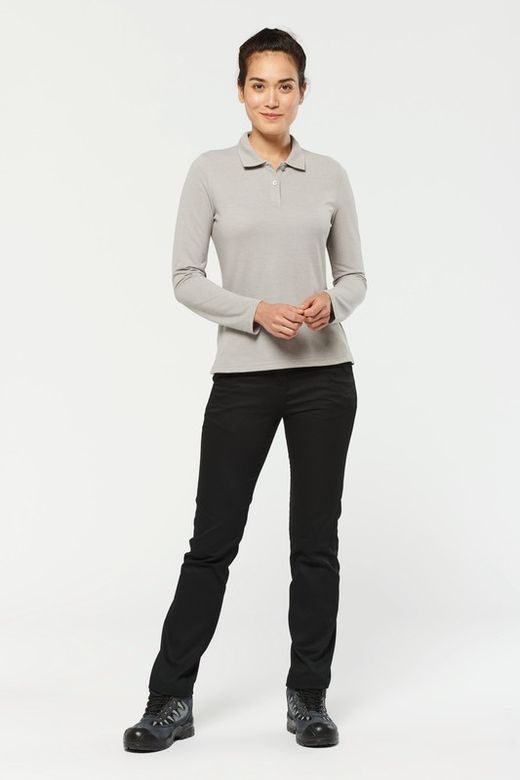 Antibakterielles Langarm-Polo für Frauen