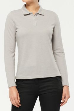 Antibakterielles Langarm-Polo für Frauen