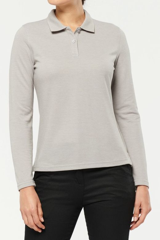 Antibakterielles Langarm-Polo für Frauen