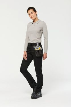 Antibakterielles Langarm-Polo für Frauen