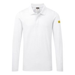 Polo antiestático ESD de manga larga Negro