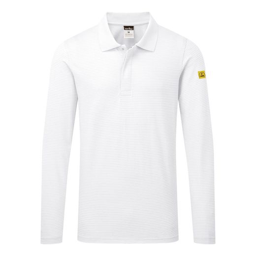 Polo antiestático ESD de manga larga Negro
