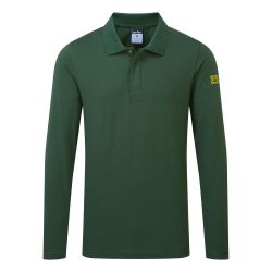 Polo antiestático ESD de manga larga Negro