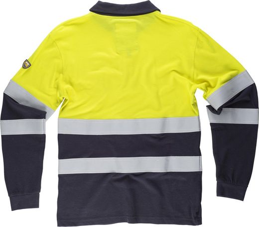 Polo AV manga larga Marino Amarillo