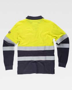 Polo AV manga larga Marino Amarillo