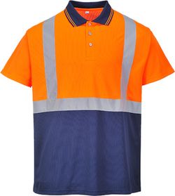 Zweifarbiges Polo Shirt