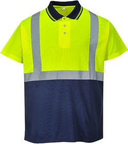 Zweifarbiges Polo Shirt