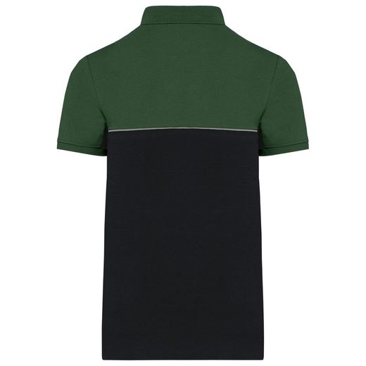 Zweifarbiges Kurzarm-Unisex-Polohemd