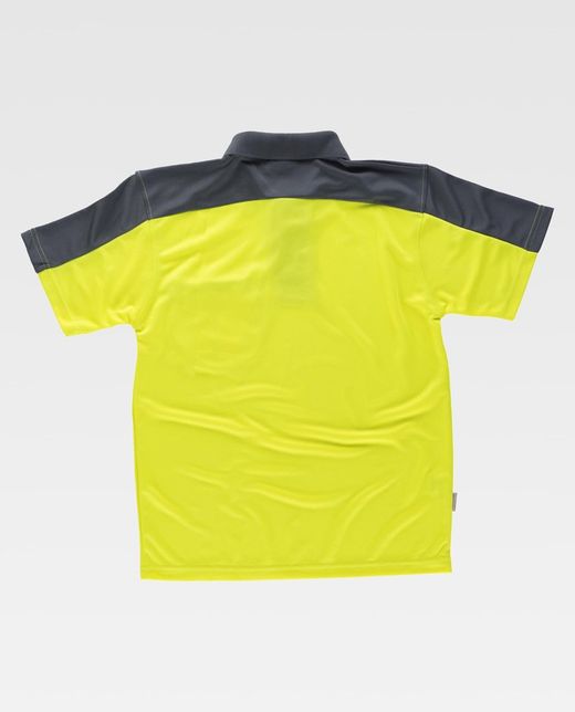 Gut sichtbares Combo-Poloshirt mit Brusttasche Grey Yellow AV