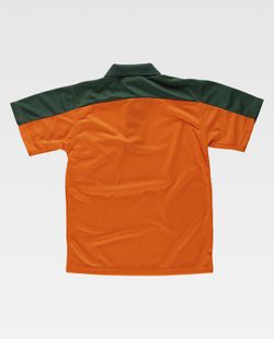 Polo combinado de alta visibilidad  Verde / Naranja