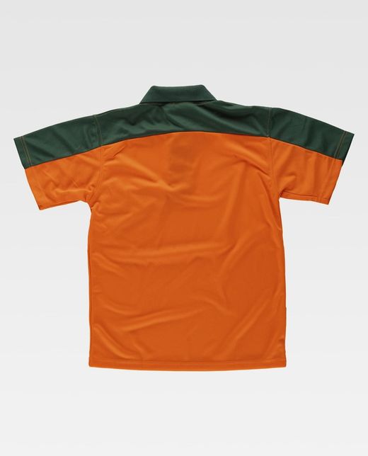 Polo combinado de alta visibilidad  Verde / Naranja