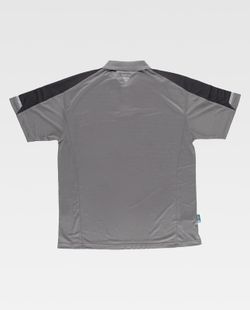 Polo combinado de manga corta Gris+Negro