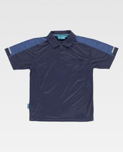 Polo combinado de manga corta Marino / Azafata