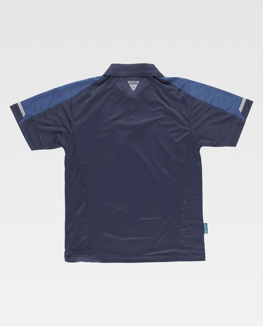 Polo combinado de manga corta Marino / Azafata
