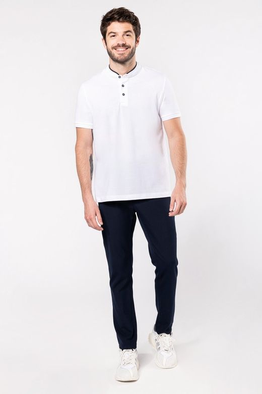 Kurzärmliges Poloshirt mit Stehkragen für Herren