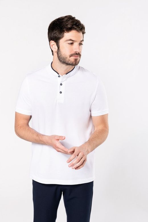 Kurzärmliges Poloshirt mit Stehkragen für Herren