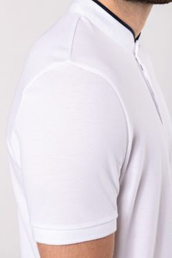 Kurzärmliges Poloshirt mit Stehkragen für Herren