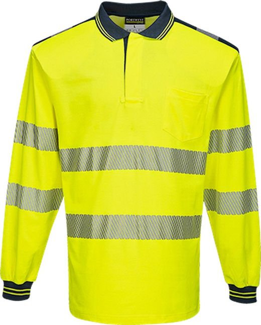 PW3 Hi-Vis Polo-Shirt, langarm