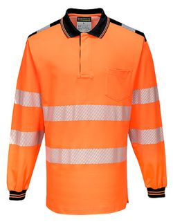 Polo de alta visibilidad de manga larga PW3