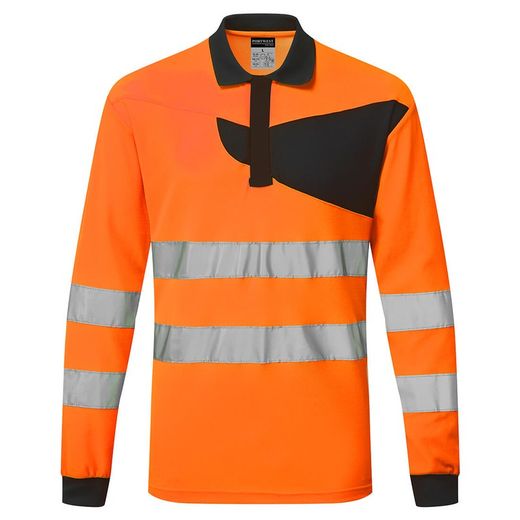 Polo haute visibilité manches longues PW2 Hi-Vis