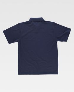 Polo de manga corta en piqué de algodón con tratamiento antibacteriano Color Marino
