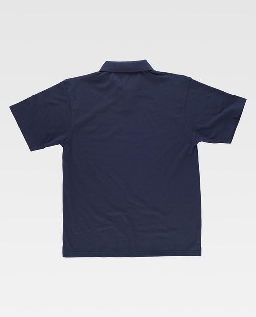 Polo de manga corta en piqué de algodón con tratamiento antibacteriano Color Marino