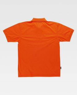 Polo de manga corta en tejido piqué. Naranja A.V.