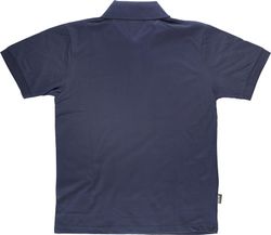 Kurzärmliges Poloshirt und Brusttasche aus 100% dunkelblauer Baumwolle