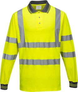 Langarm Baumwoll Komfort Poloshirt