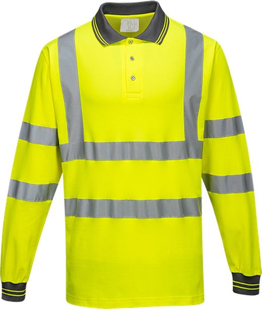 Langarm Baumwoll Komfort Poloshirt