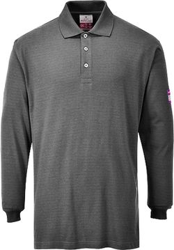 Flammhemmendes, antistatisches Langarm Poloshirt