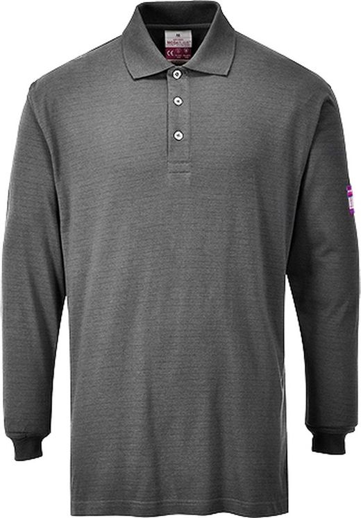 Flammhemmendes, antistatisches Langarm Poloshirt