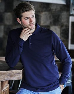 Polo da uomo a maniche lunghe di lusso