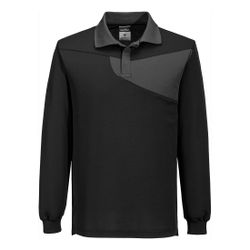 Polo de manga larga PW2 Cotton Comfort Negro/Gris