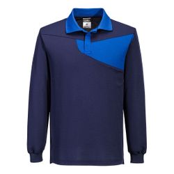 Polo de manga larga PW2 Cotton Comfort Negro/Gris